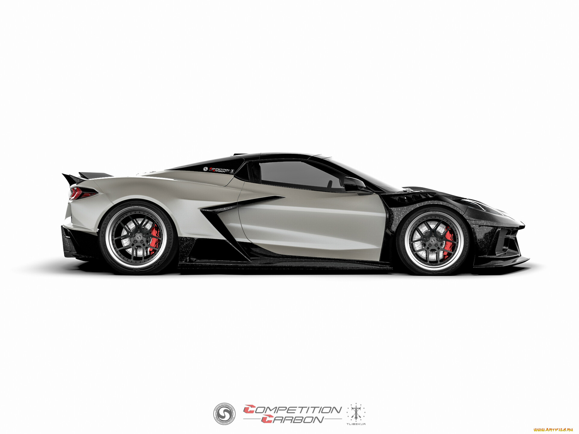 , 3, chevrolet, corvette, c8, competition, carbon, stance